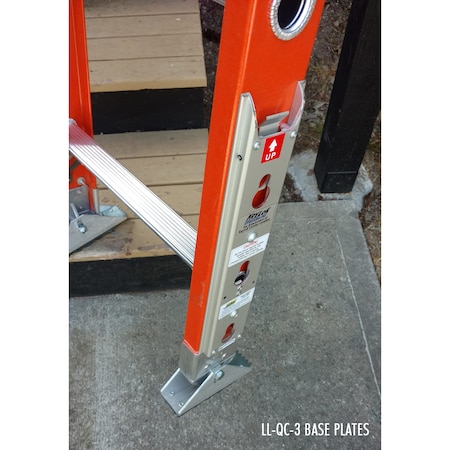 Bauer Ladder Streamline Base Plates (does NOT include leveling leg) LL-QC-3